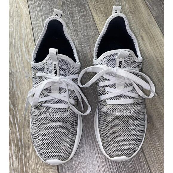 Adidas Womens US Size 6 Cloudfoam Pure DB0695 White Gray Athletic Running Shoes - Picture 4 of 12